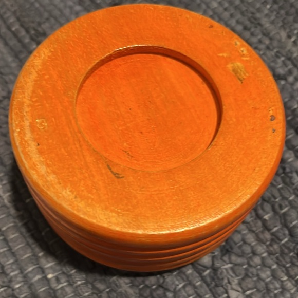 Antique Round Wooden Box - Picture 5 of 5